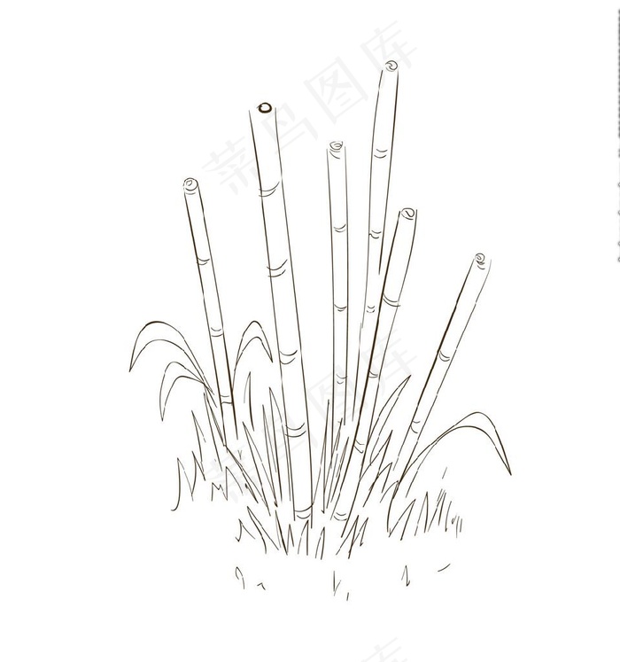 手绘树图片ai矢量模版下载