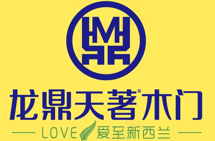 龙鼎天著木门LOGO图片ai矢量模版下载
