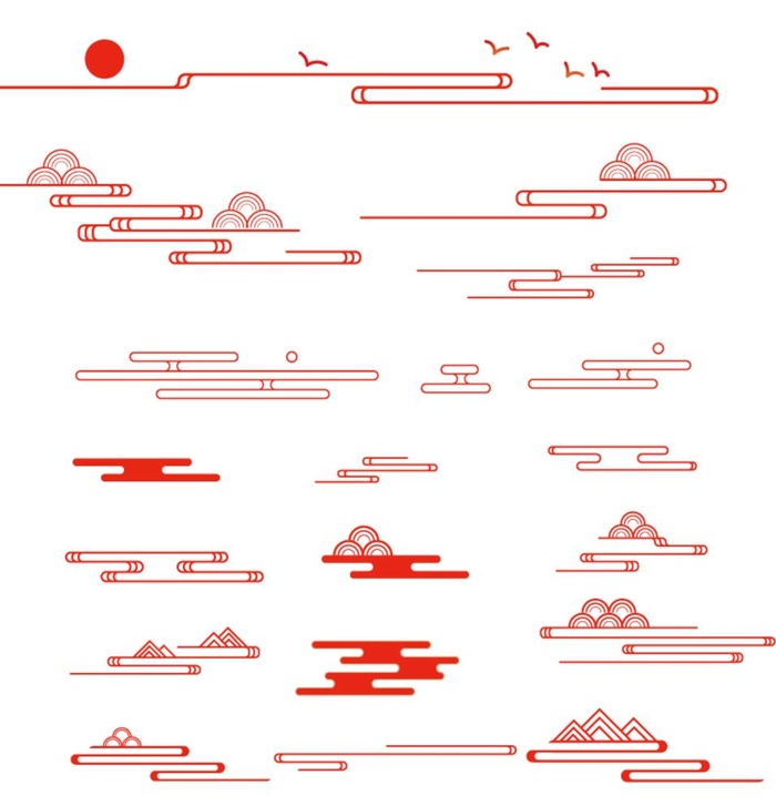 祥云 图片ai矢量模版下载