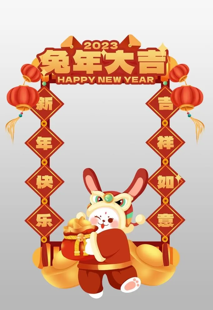 兔年美陈图片(3545x5315)psd模版下载