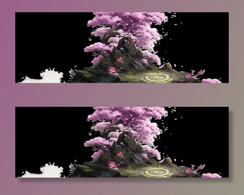 桃花 古风场景图片(2480x900)