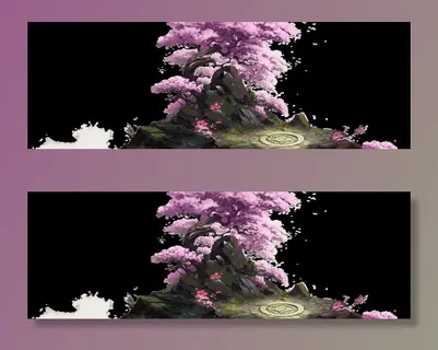 桃花 古风场景图片