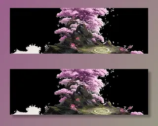 桃花 古风场景图片