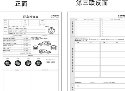 环车检查表图片