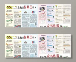 农药残留 转基因生物安全知识普及海报图片