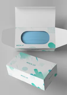 口罩包装样机图片