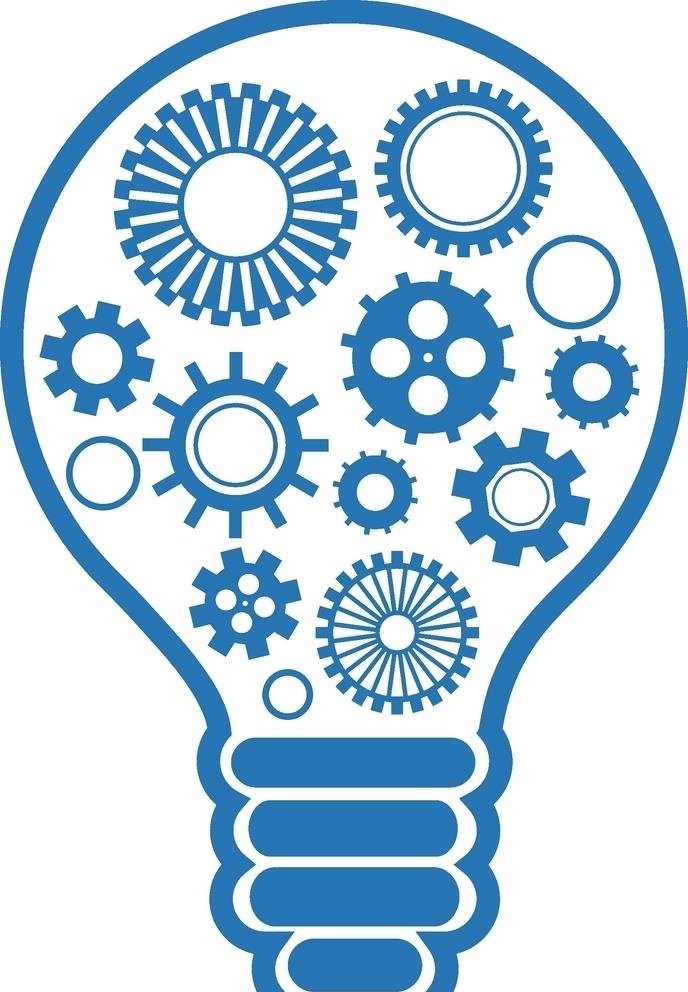 矢量机械工业化灯泡图片