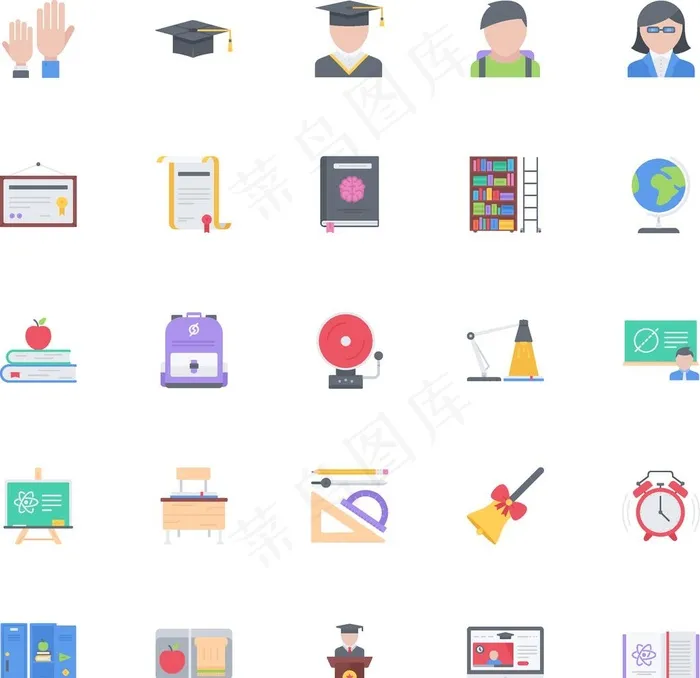 教学类图标图片eps,ai矢量模版下载