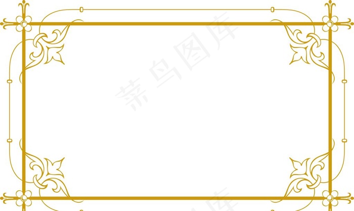 金色边框图片psd模版下载