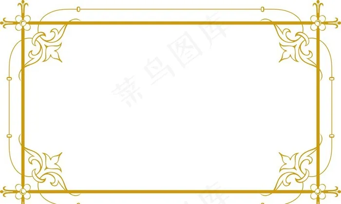 金色边框图片psd模版下载
