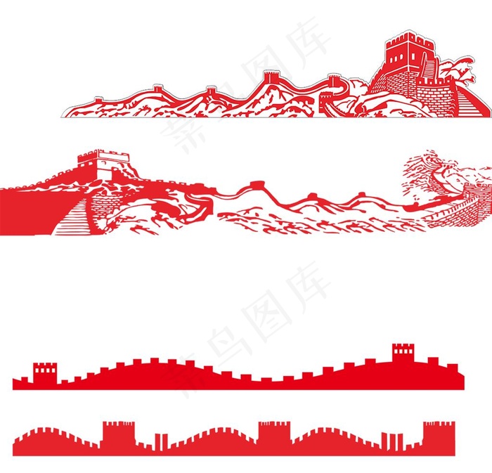 长城图片psd模版下载