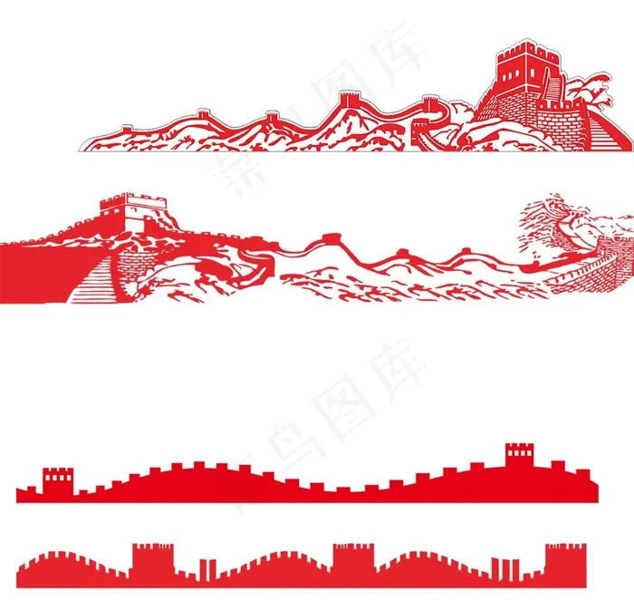 长城图片psd模版下载