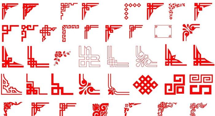 中式角花图片(3434x1969)psd模版下载