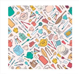 厨具涂鸦底纹矢量图下载图片