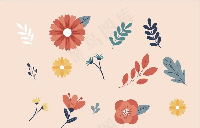 矢量图花图片ai矢量模版下载