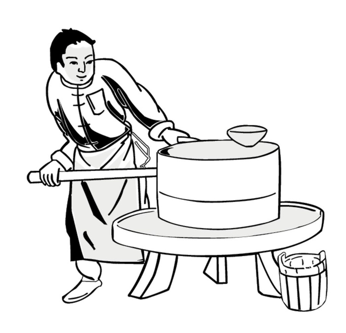 磨豆腐图片ai矢量模版下载