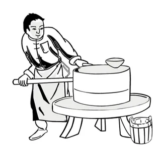 磨豆腐图片