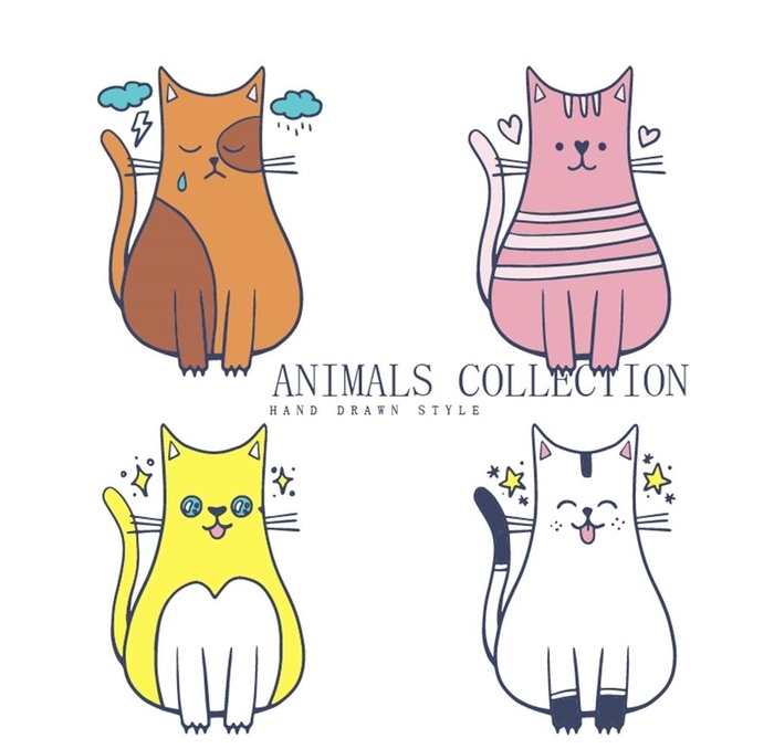 猫图片ai矢量模版下载