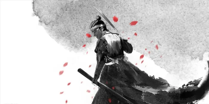 武侠水墨人物图片(6000x3000)psd模版下载