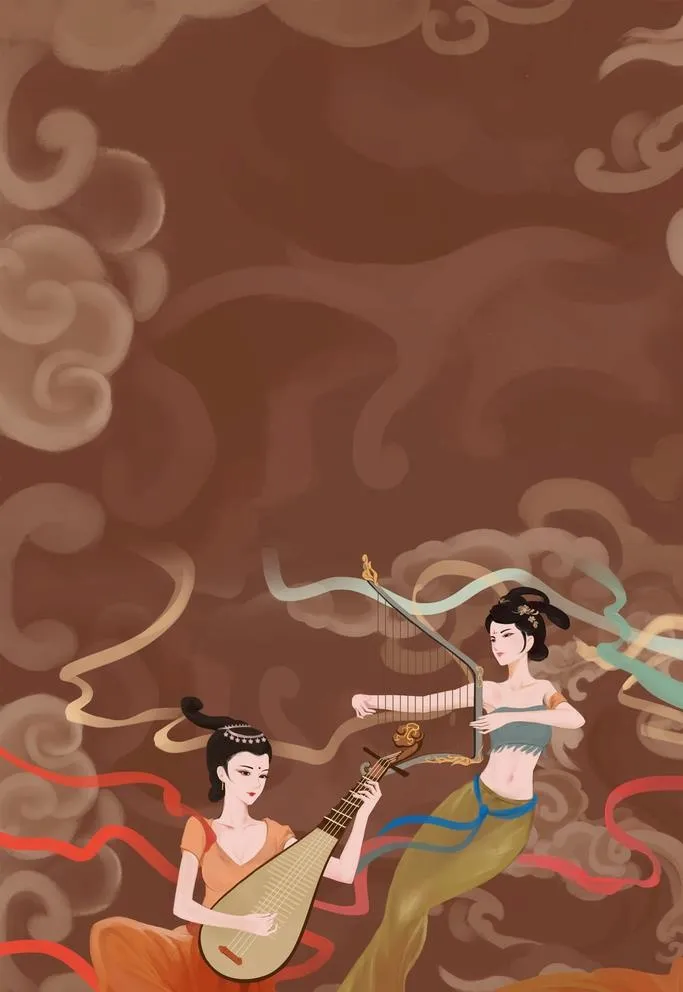 敦煌飞天图片(7087x10630)psd模版下载