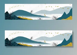 山水装饰画图片