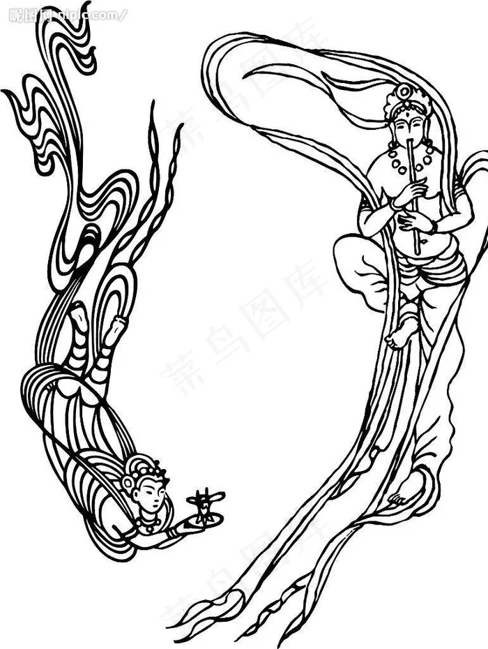 飞天矢量图片cdr矢量模版下载