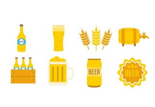 酒瓶 酒杯 啤酒 小麦 酒桶图片