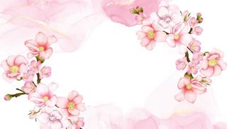 水彩桃花背景图片