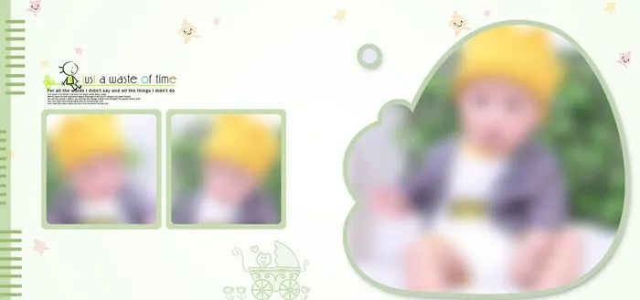 儿童 写真 摄影 模板 素材图片(4060x2030)psd模版下载