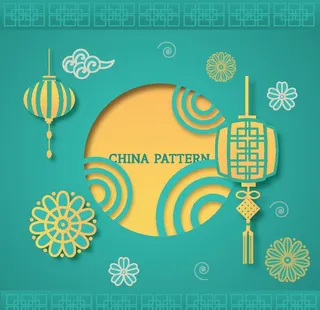 中式花纹纹理图片