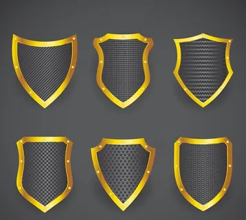 金边盾牌矢量图片 金边盾牌矢量图片