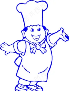卡通厨师矢量图图片