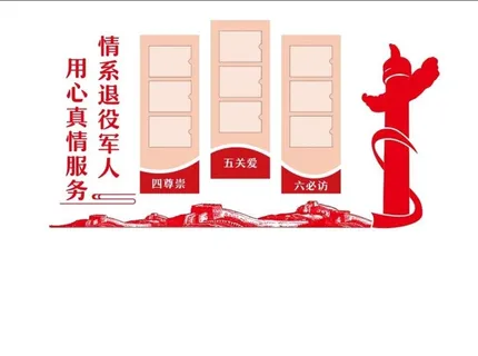 退役军人关爱文化墙图片