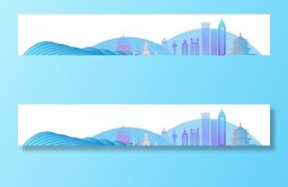 矢量多彩建筑元素图片