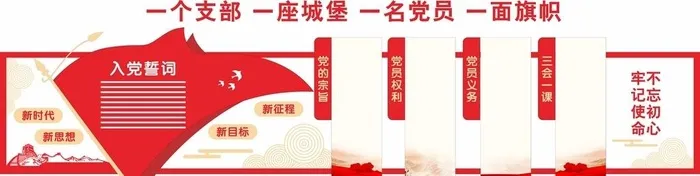 党建文化墙图片cdr矢量模版下载