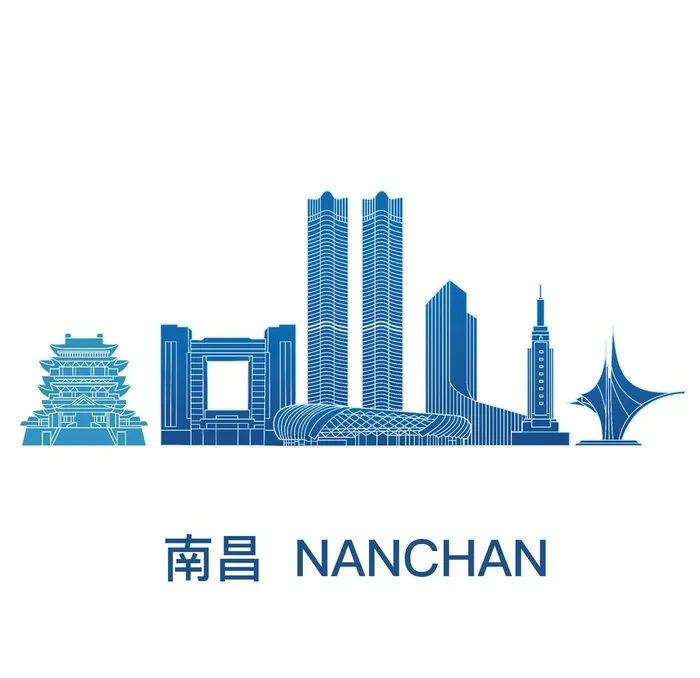 南昌建筑线稿图片ai矢量模版下载