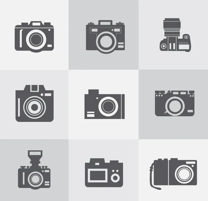 相机图片eps,ai矢量模版下载