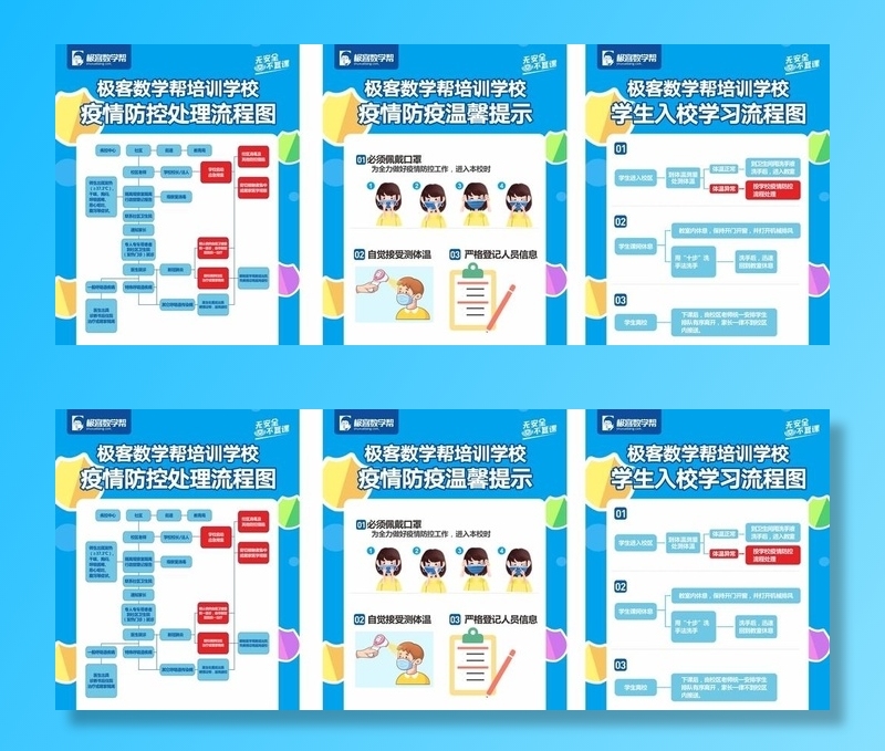 防疫防控流程图海报图片cdr矢量模版下载