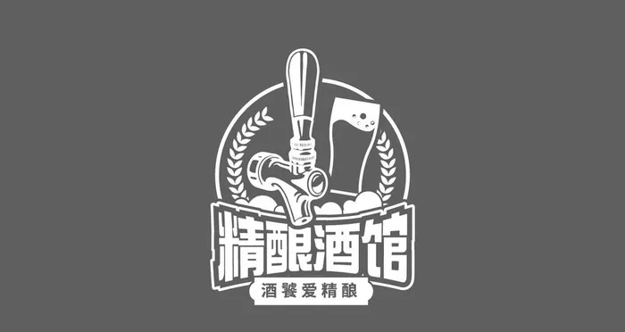 精酿酒馆ICON图片ai矢量模版下载