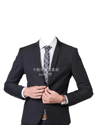 西装半身照图片