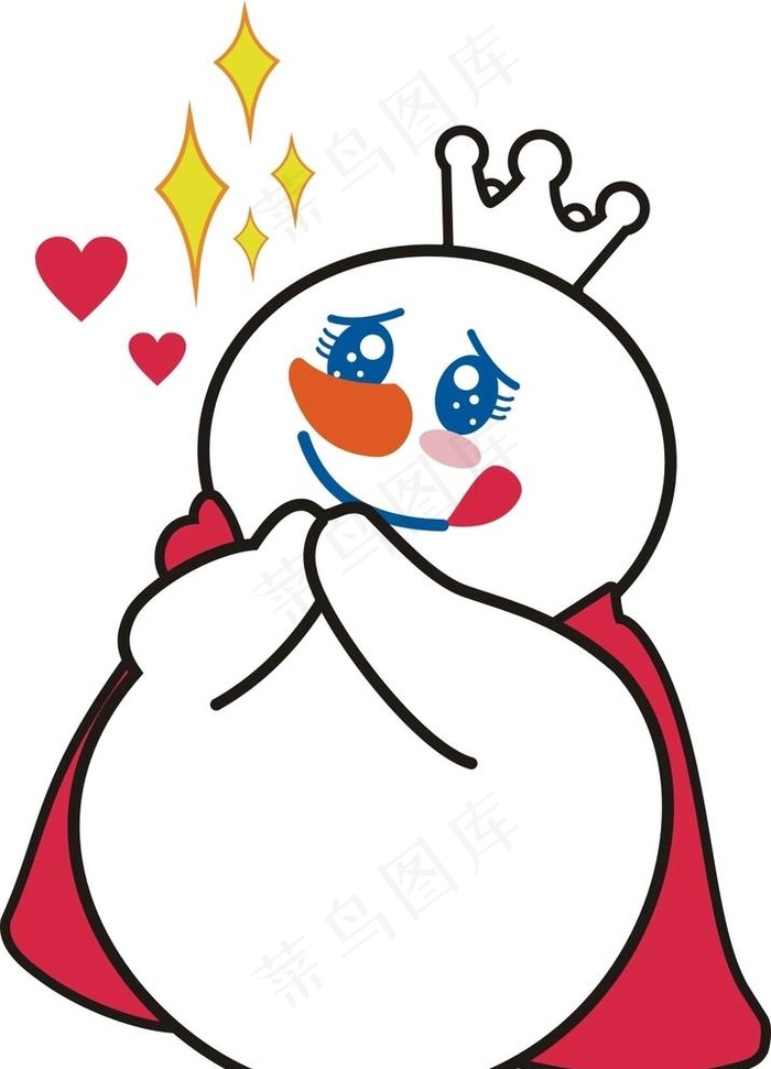 蜜雪冰城小雪人图片cdr矢量模版下载
