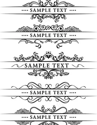 花纹边框装饰线条图片