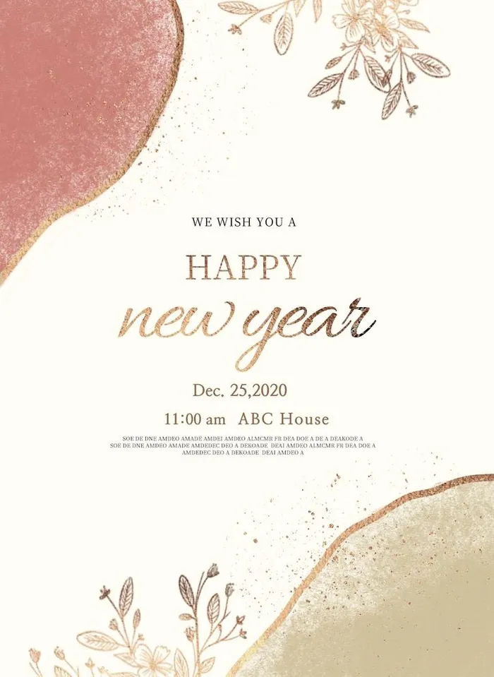 流砂素雅新年海报图片(1240x1754)psd模版下载