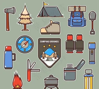露营元素图片