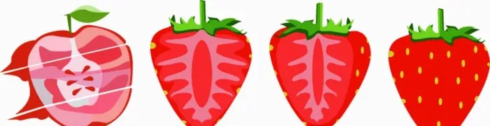 草莓图片ai矢量模版下载