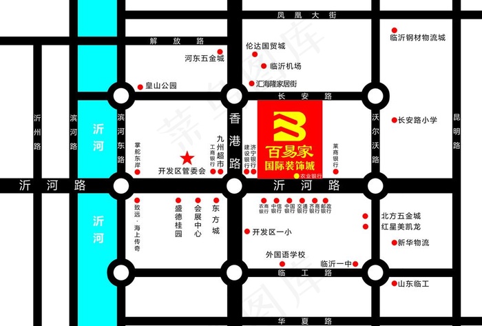 楼盘区位图图片psd模版下载