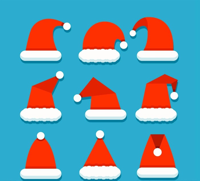 红色圣诞帽矢量图片