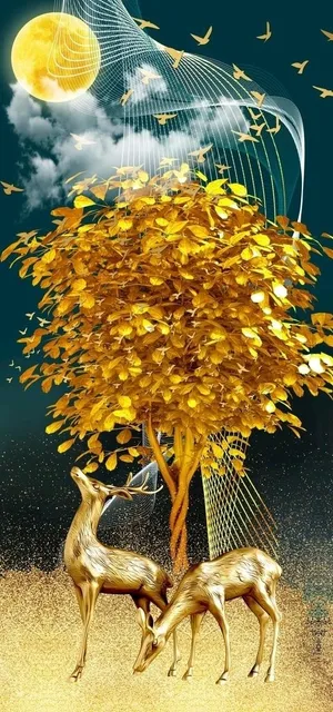 现代轻奢装饰画鹿图片 现代轻奢装饰画鹿图片