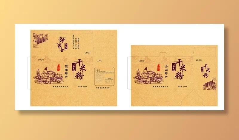 手工米粉包装图片cdr矢量模版下载