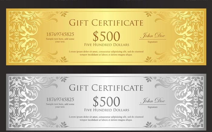 金色优惠劵图片